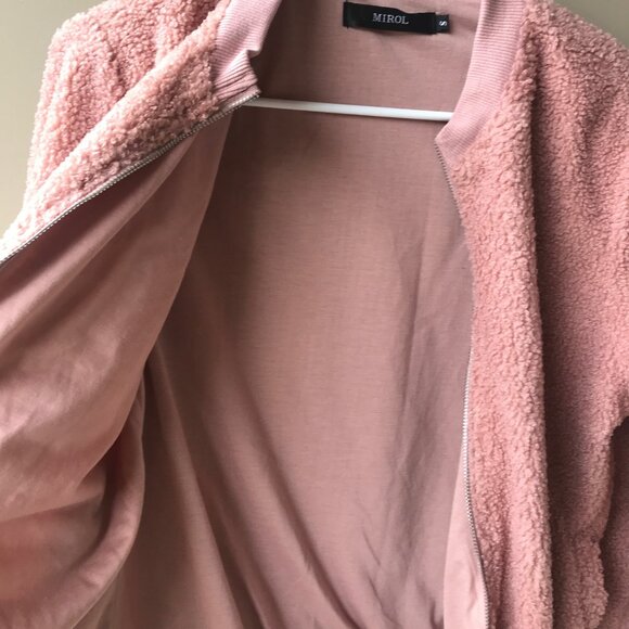 MIROL Rose Fleece Ladies Sherpa Jacket Size Small - Picture 5 of 7